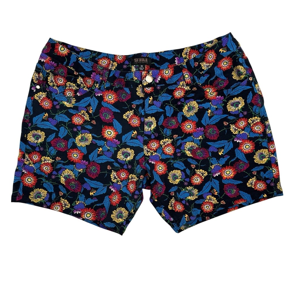 Steele Limited Edition Floral Print‎ Shorts Size 36 Colorful Casual